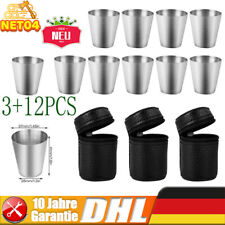 Edelstahl Schnaps Becher Set
