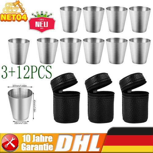 Edelstahl schnaps becher set - edelstahl,