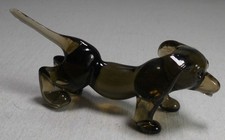 Frecher Dackel - Hund aus Glas Handarbeit wohl Lauscha Thüringen - Vitrine /12