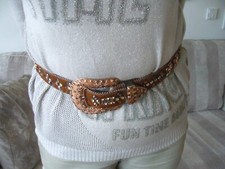 Damengürtel von b.b.Simon mit Swarovskisteinen und Pferdehaar in braun
