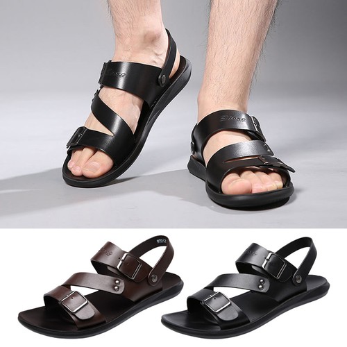 Herren leder sandalen sommer - leder,