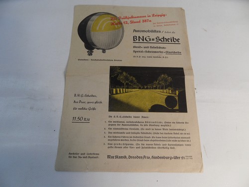Altes prospekt bng scheibe - prospekt,