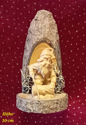 Holzfigur zwerg beim - holzfigur,