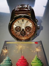 Fossil Coachman Braun Leder Armband Edelstahl Gehäuse Armbanduhr(CH2565P)