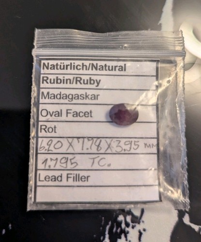 Natürlich rot rubin ovale - rubin,