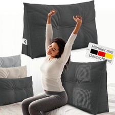 ELONEO Rückenkissen, Keilkissen für Bett und Sofa, dreieckiges Lesekissen