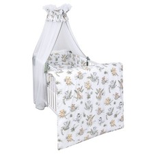 Baby Bettwäsche Set 5-tlg mit Nestchen Bettwäsche Chiffon Himmel Designauswahl