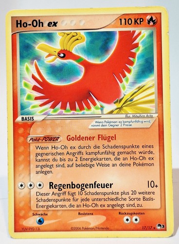 Pokemon karte 17 - ho-oh, ex