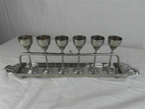 Tablett becher messing - 6,