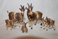 Krippenfigur Konvolut  " ZIEGEN UND ZICKLEIN"  Original Kostner  16 cm Holz