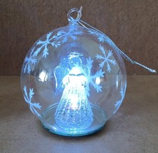 Formano Engelfigur in "Schneekugel" (mit Leuchteffekt)  ca. 13 cm