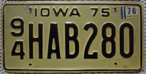 Iowa nummernschild usa - iowa,