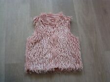 Monsoon pelzige Fell Weste 6 8 J 122 128 Mädchen Übergang Anorak rosa