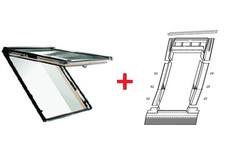 Roto R89G 114/160 H200 Dachfenster 3Comfort Holz +EDZ Rx200 Rahmen Ziegel[A_148]