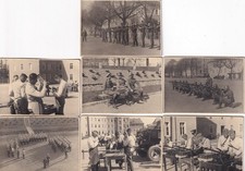 7 x kleine Fotos - Soldaten Übungen u.a. mit Stahlhelm - 1930/40