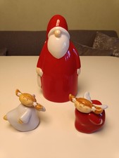 Weihnachtsmann mit Engeln 3er