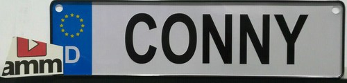 Namensschild blechschild mit - /,