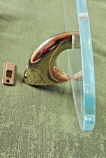 Keuco  Glasablage mit Haltern  in Edelmessing  Bad Ablage Glas Regal Vintage