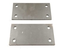 Fußplatte Rechteck 2mm - 12mm Ankerplatte Stahl Bodenplatte gelocht 4x Ø13mm