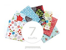 Stoffpaket 7 Stoffe First Frost, Bernatex, Amanda Murphy, Blumen, Beeren