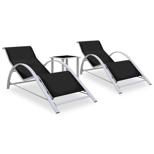 Vidaxl sonnenliege mit tisch - sonnenliege,