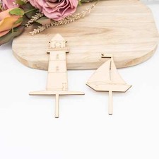 Caketopper Leuchtturm und Boot – Handgefertigter Kuchenaufsatz für Geburtstag...