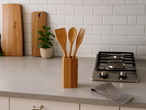 Besteck set aus holz - besteck,