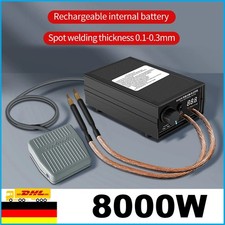8000W Tragbare Mini Punktschweißgerät 9600mAh Akku mit Fußschalter Spot Welder