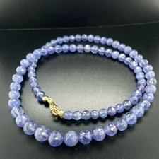 COLLIER  585/- GELBGOLD MIT TANSANIT FACETTENREICH SCHMUCKJAGD