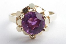 Amethyst Ring 585 14K Gelbgold