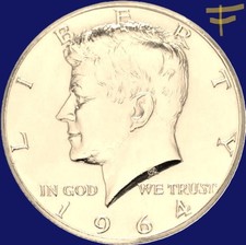 SILBERMÜNZE / USA 1964 / John F. Kennedy / 900er Feingehalt