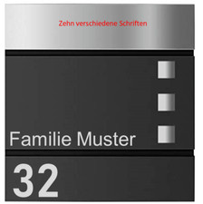 Aufkleber Briefkasten Briefkastenaufkleber Wunschname + Hausnummer