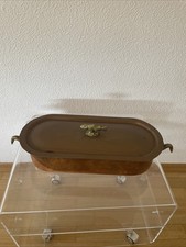 antike Kupfer Fisch Kasserolle Bräter 42 x17cm