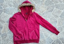 dick gefütterte Sweatshirt-Jacke, Gr. 40-42, Strickjacke mit Kunstfell, Tchibo 
