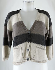 Drykorn Cardigan in M 38 Strickjacke Streifen mit Glanz Viskose wie neu