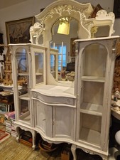 antik Historismus Vitrine mit