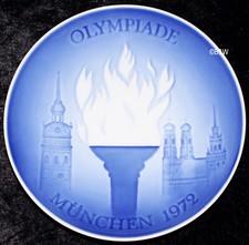 1972 BING & GRONDAHL GEDENKTAFEL OLYMPIADE MÜNCHEN/BAYERN/DEUTSCHLAND