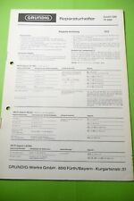 Service Manual-Anleitung für Grundig  Satellit 1000,Transistor 6002 ,ORIGINAL !