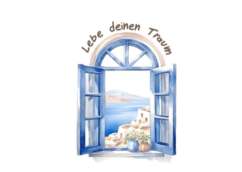 Mediterran fensterausblick - mediterran,