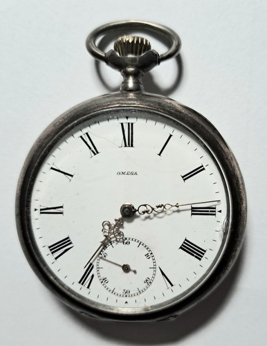 Silberne taschenuhr omega - silberne,