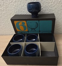 Rosenthal  Studio Linie Björn Wiinblad 5 x Bowle Becher Becher mit Fuß Blau