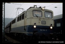 Dia BR 140 344 Wuppertal-Steinbeck Rbf 09.01.1990 35mm ungerahmt U2-7072