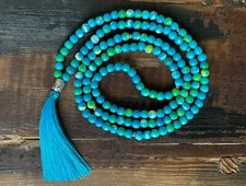 Mala Kette - Achat & Buddha - NEU - Yoga - Schmuck - NEU - Halskette - Quaste!!!