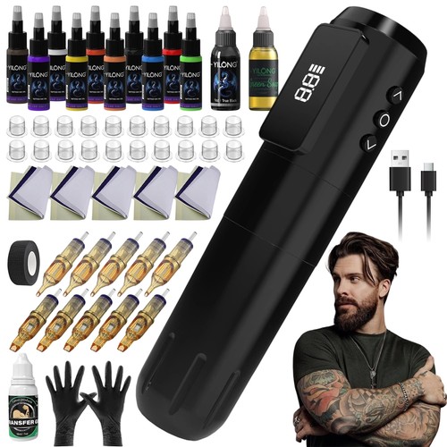 Kabellose tattoo maschine - tattoo, set