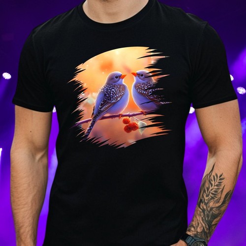 Herren shirt zebrafinken - t-shirt,