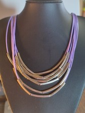 Damen Halskette Pink Bänder