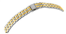 Engelhardt Uhrenarmband Edelstahl Armband Faltschließe Bicolor 18mm