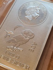 Silberbarren 1 kg, (Münzbarren) EULE 2021, 50 Dollar Niue