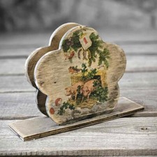 Vintage Serviettenhalter Holz