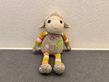 Heunec Plüsch Stofftier Schaf Lamm bunt Blumen ca. 30 cm